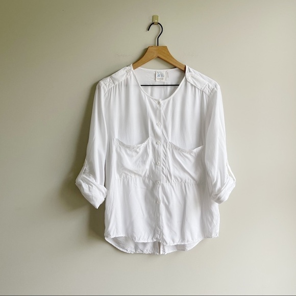Sam & Lavi | White Button Down Blouse sz XS - Picture 1 of 3